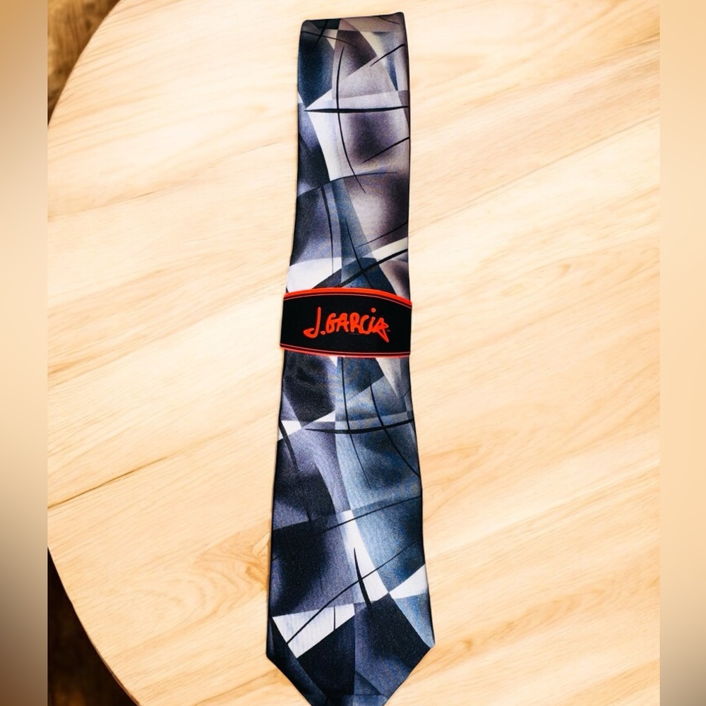 Vtg Jerry Garcia 100% Silk Tie Moon Mountains Collection Fifty-one 51 Abstract